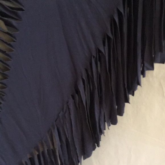 Vocal Denim Blue Laser Cut Poncho very unique - Picture 5 of 11